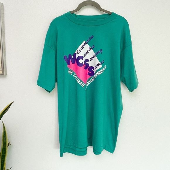 Vintage Other - vintage 90’s teal single stitch basketball camp wisconsin t-shirt tee tshirt XL